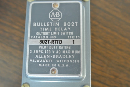 ALLEN-BRADLEY 802T-R5TD Ser. 1 TIME DELAY LIMIT SWITCH - NEW SURPLUS