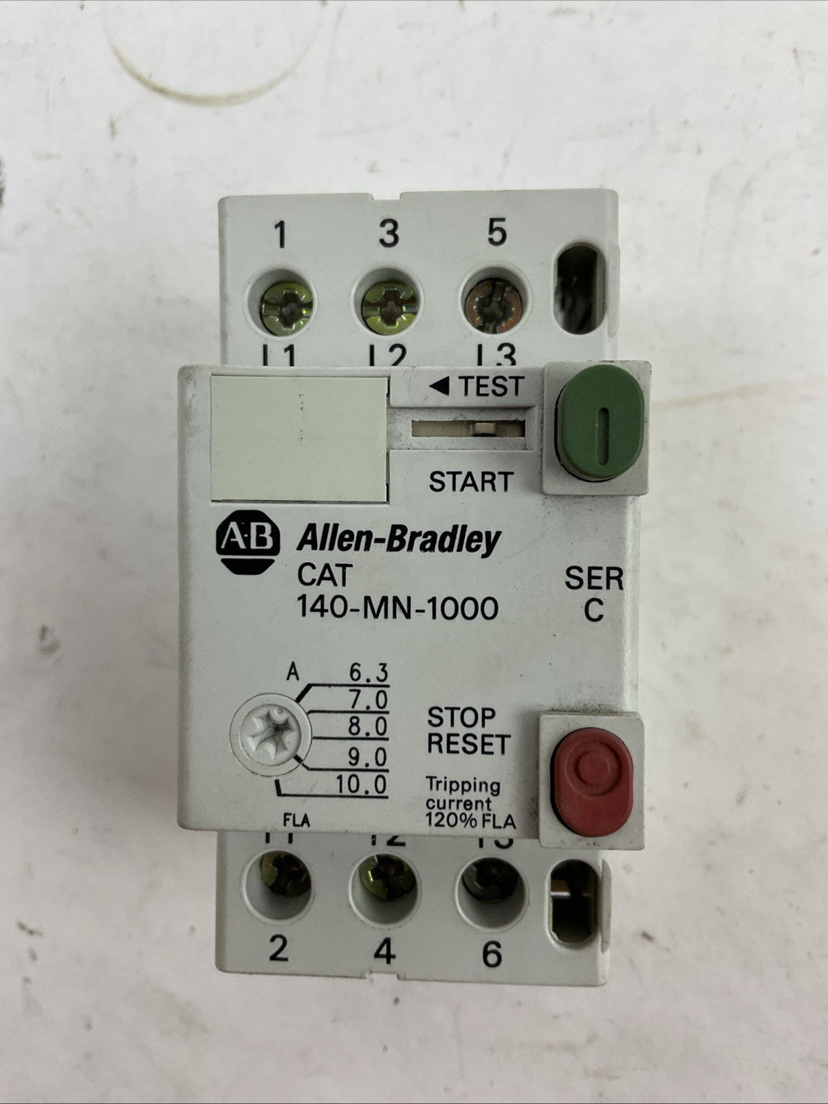 ALLEN BRADLEY 140-MN-1000 MANUAL MOTOR STARTER SER C 25A 600V 3PH 20HP