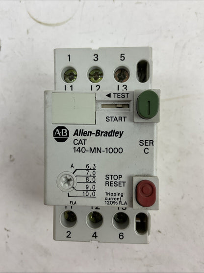 ALLEN BRADLEY 140-MN-1000 MANUAL MOTOR STARTER SER C 25A 600V 3PH 20HP