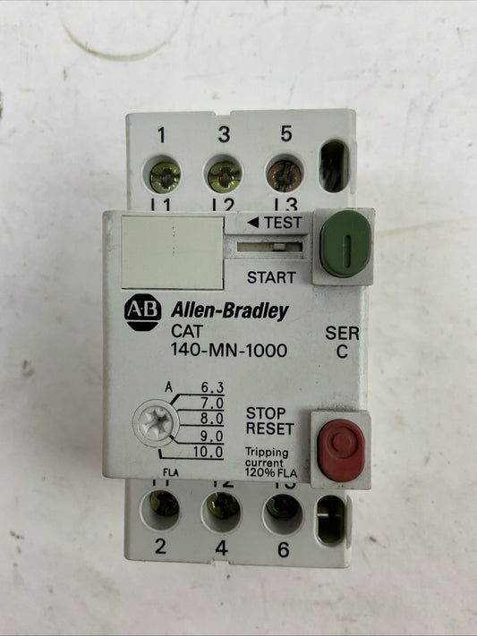 ALLEN BRADLEY 140-MN-1000 MANUAL MOTOR STARTER SER C 25A 600V 3PH 20HP