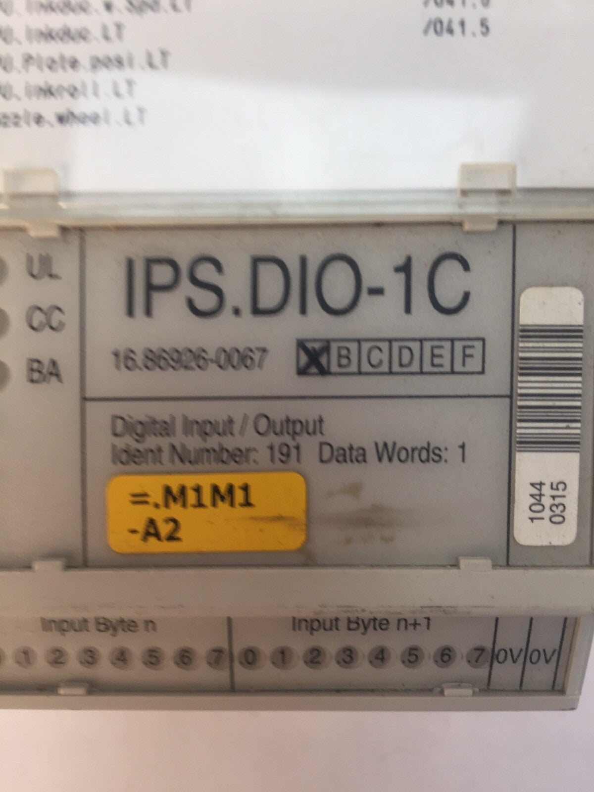 MAN ROLAND IPS.DIO-1C DIGITAL INPUT/OUTPUT MODULE
