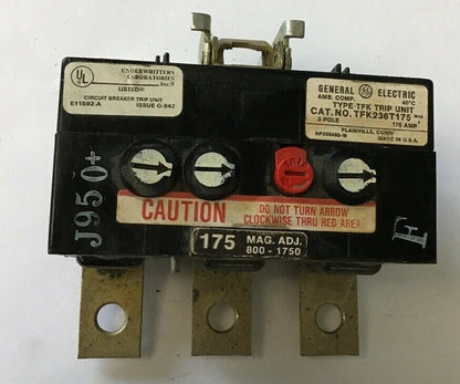 GE TFK236T175 175AMP TYPE TFK 3POLE TRIP UNIT