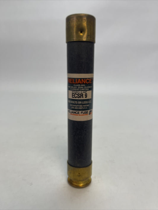 RELIANCE ECSR9 CLASS RK5 TIME DELAY DUAL ELEMENT FUSE 9AMP 600VAC (LOT OF 10)