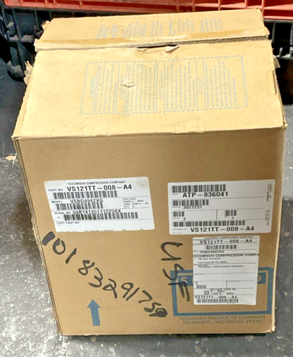 TECUMSEH VS121TT-008-A4 COMPRESSOR 460V 60HZ 2A524-1 R404A 3PH LRA29.5 VSBG49ZXG