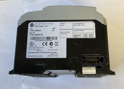 ALLEN BRADLEY 1764-24BWA MICROLOGIX 24 POINT CONTROLLER 24VDC SER.B