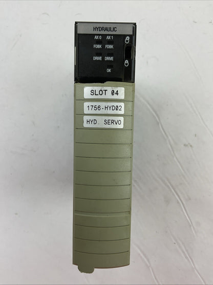 ALLEN BRADLEY 1756-HYD02 SER A F/W REV 18.001 2 AXIS LDT /  ANALOG SEVO MODULE