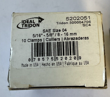 IDEAL TRIDON SIZE 04 5/16"-5/8" 8-16MM(10) , SIZE 5 5/16"-11/16" 8-17MM(10)