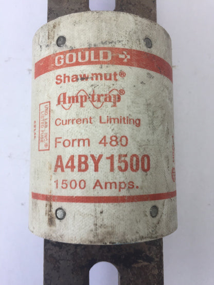 GOULD SHAWMUT A4BY1500 AMP-TRAP CURRENT LIMITING FUSE 1500 AMP 600VAC CLASS L