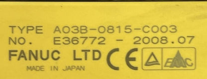 FANUC A03B-0815-C003 SERVO AMPLIFIER MODULE WAGO IM-MRH50-FN2