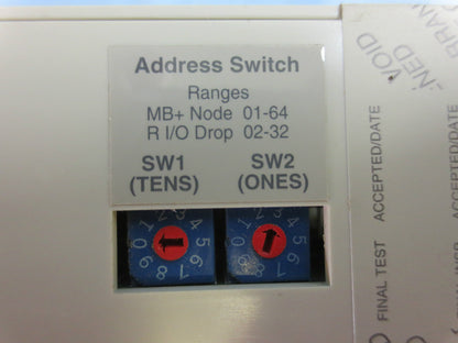 MODICON SCHNEIDER AUTOMATION 140 CRA 932 00 REMOTE I/O DROP MODULE 2 CH