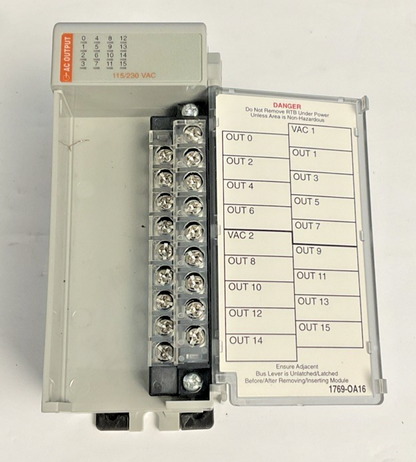 ALLEN BRADLEY 1769-OA16 OUTPUT MODULE SER.A 24VDC  265VAC