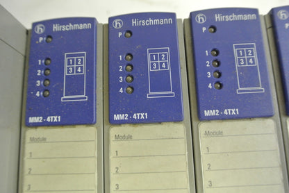 HIRSCHMANN MM2-4TX1 CLASS 1 4-PORT MICE MEDIA MODULE (21 pcs) + MS3124-4 (4pcs)