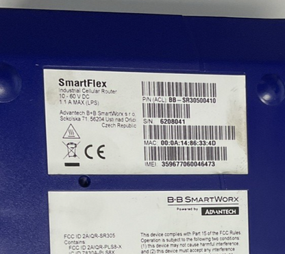 ADVANTECH SMARTFLEX BB-SR30500410 INDUSTRIAL CELLULAR ROUTER 60VDC