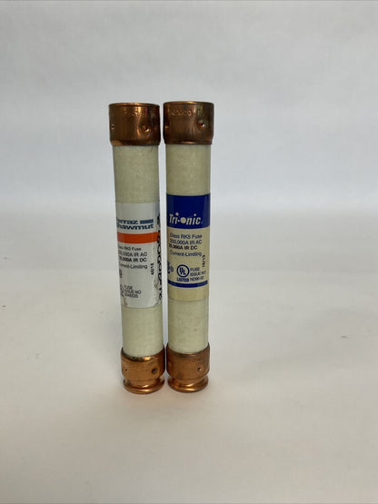FERRAZ SHAWMUT TRS20R 20A 600VAC 300VDC TRI-ONIC FUSE DUAL ELEMENT (LOT OF 2)