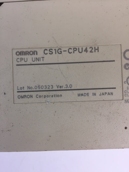 OMRON CS1G-CPU42H CPU UNIT OGRAM PROGRAMMABLE CONTROLLER