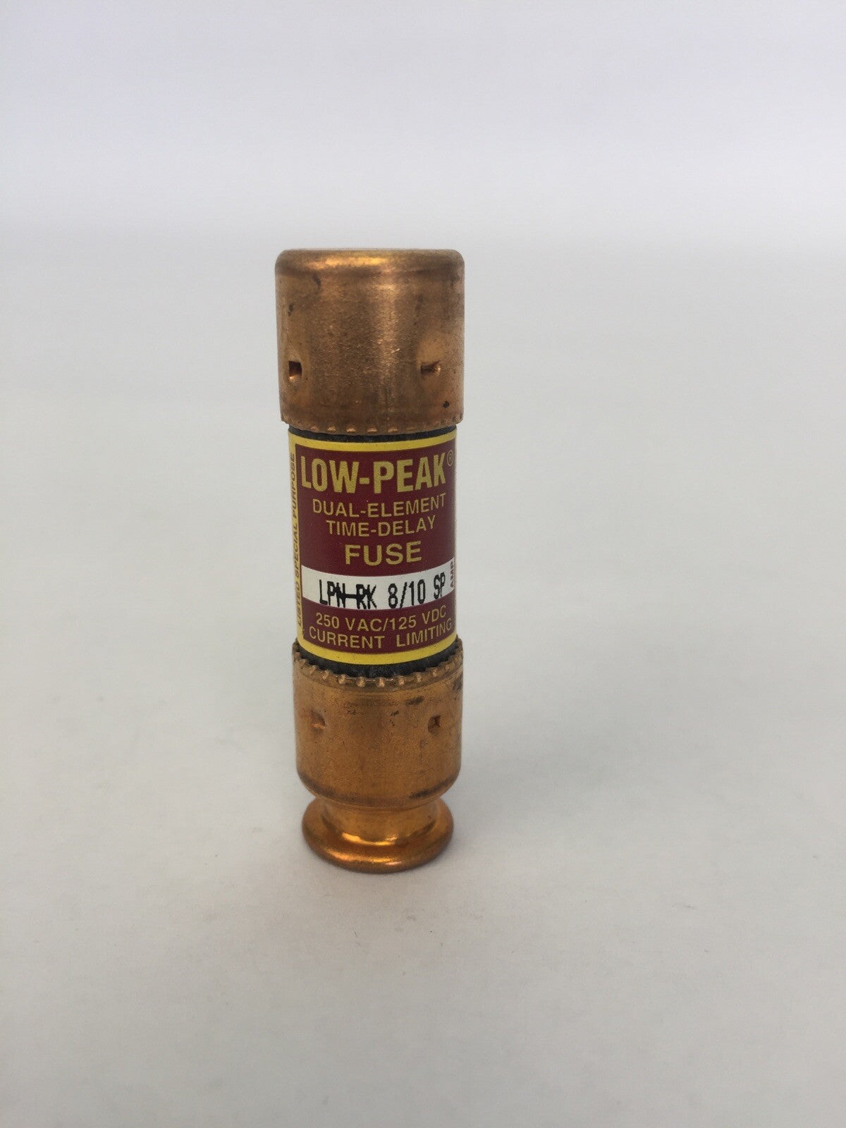 LOW-PEAK LPN-RK-8/10SP DUAL ELEMENT TIME-DELAY FUSE 8/10A 250VAC (BOX OF 5)