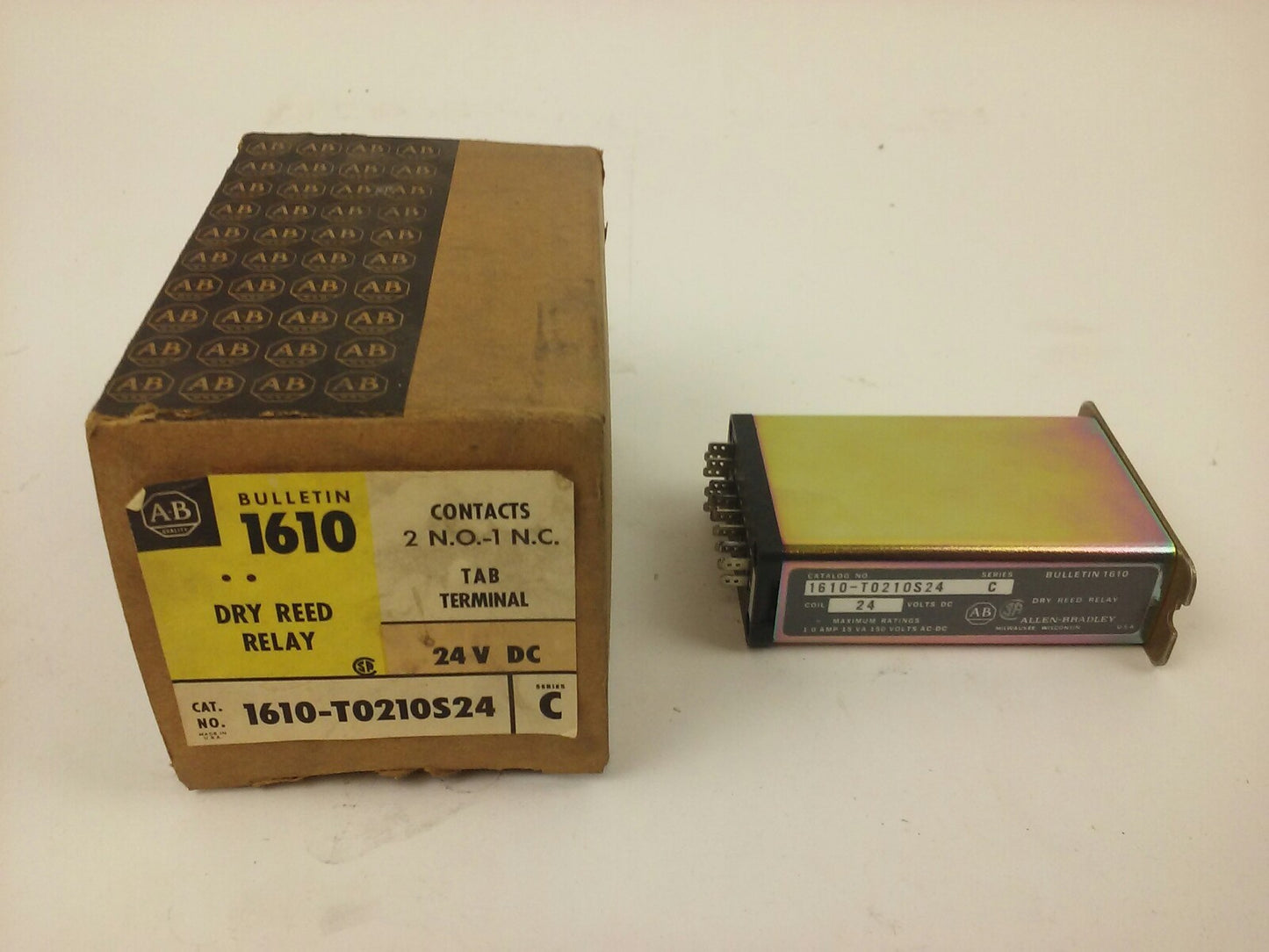 ALLEN BRADLEY, 1610-T0210S24, SER. C,DRY REED RELAY, 24VDC, 1A, 15VA, 150V, NEW