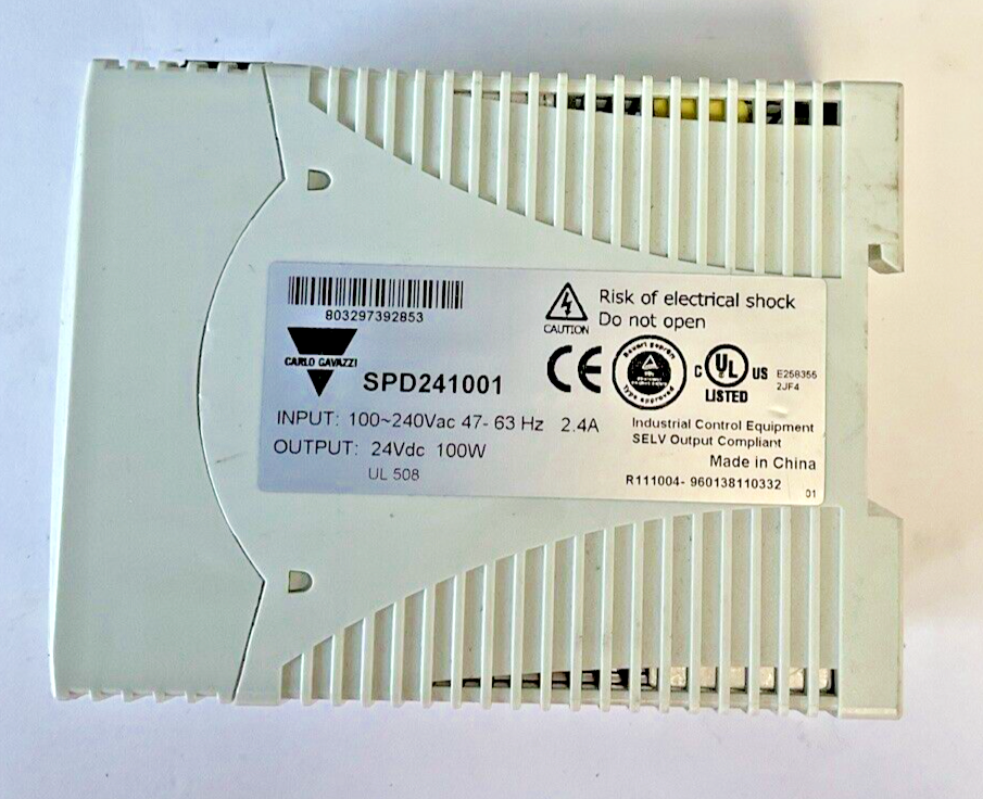 CARLO GAVAZZI SPD241001 POWER SUPPLY 47-63HZ 2.4A 240VAC 100W 24VDC