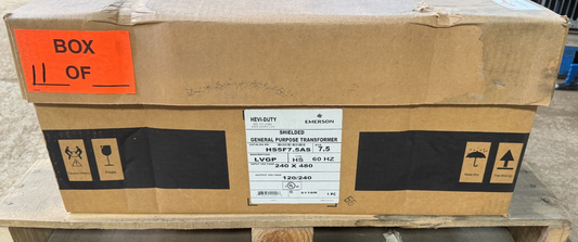 EMERSON HS5F7.5AS HEVI-DUTY TRANSFORMER 7.5KVA 60HZ 240-480V