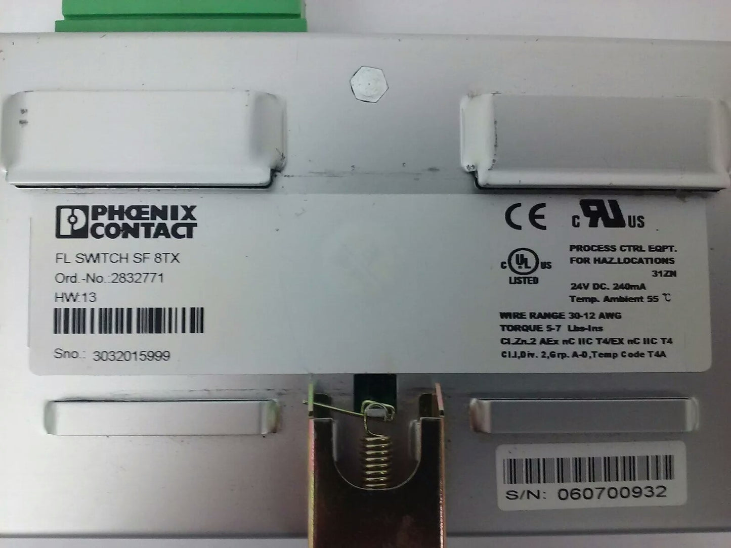 PHOENIX CONTACT FL SWITCH SF 8TX  24VDC.240mA, 8 PORT ETHERNET SWITCH