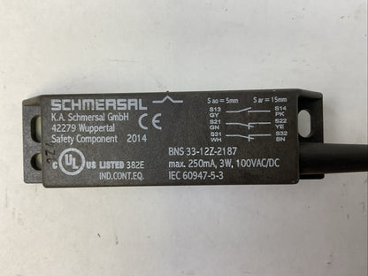 SCHMERSAL BNS 33-12Z-2187 SAFETY SENSOR 250mA 3W 100VAC/DC