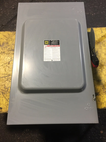 SQUARE D HU354 HEAVY DUTY SAFETY SWITCH SER F05 600VAC/DC 200A TYPE 1 ENCLOSURE