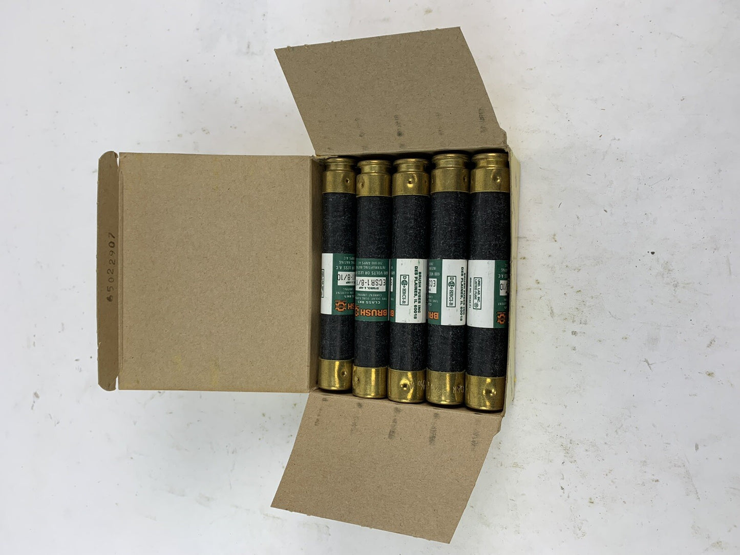 Brush Reliance Time-Delay Dual-Element ECSR1-8/10 1 8/10A 600V Fuse "Lot of 10"