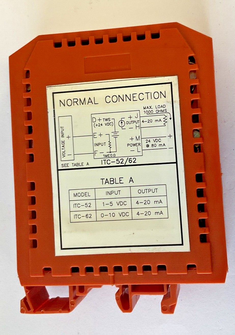 PRIBUSIN ITC-62 ISOLATED SIGNAL CONDITIONER 24VDC 80MA