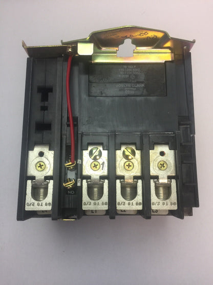 JOSLYN CLARK T77U043-76 TM CONTACTOR SIZE 3 100A 600VAC 3PH 50HP COIL 110-120V