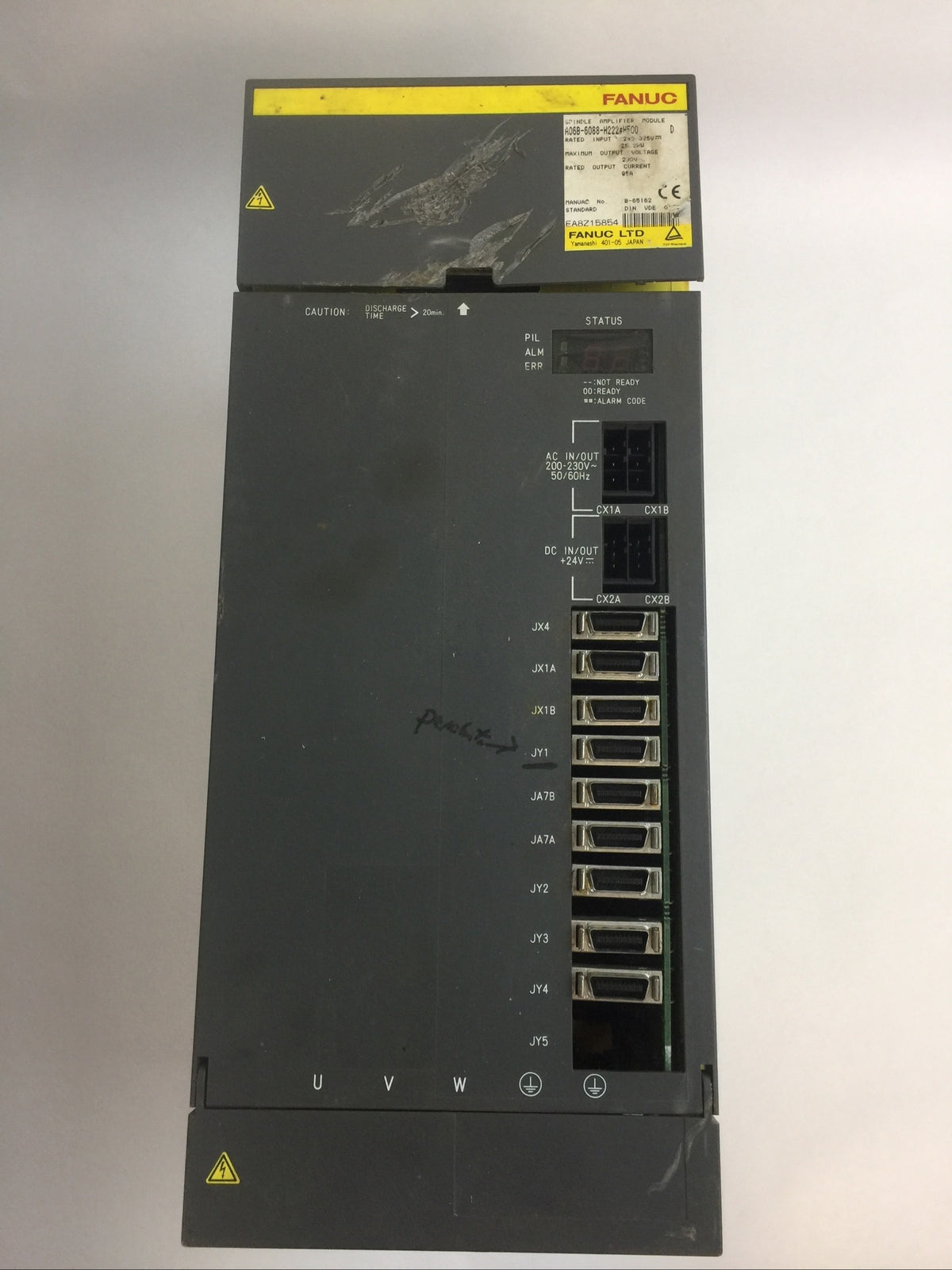 FANUC A06B-6088-H222#H500 SPINDLE AMPLIFIER MODULE INPUT 325VDC OUTPUT 230VAC