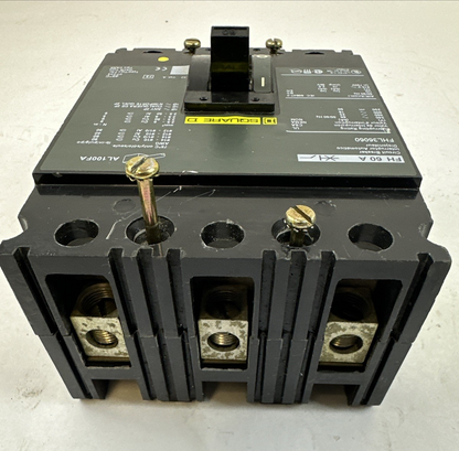 SQUARE D FHL36060 3 POLE MOLDED CASE CIRCUIT BREAKER 60A 600VAC 250VDC