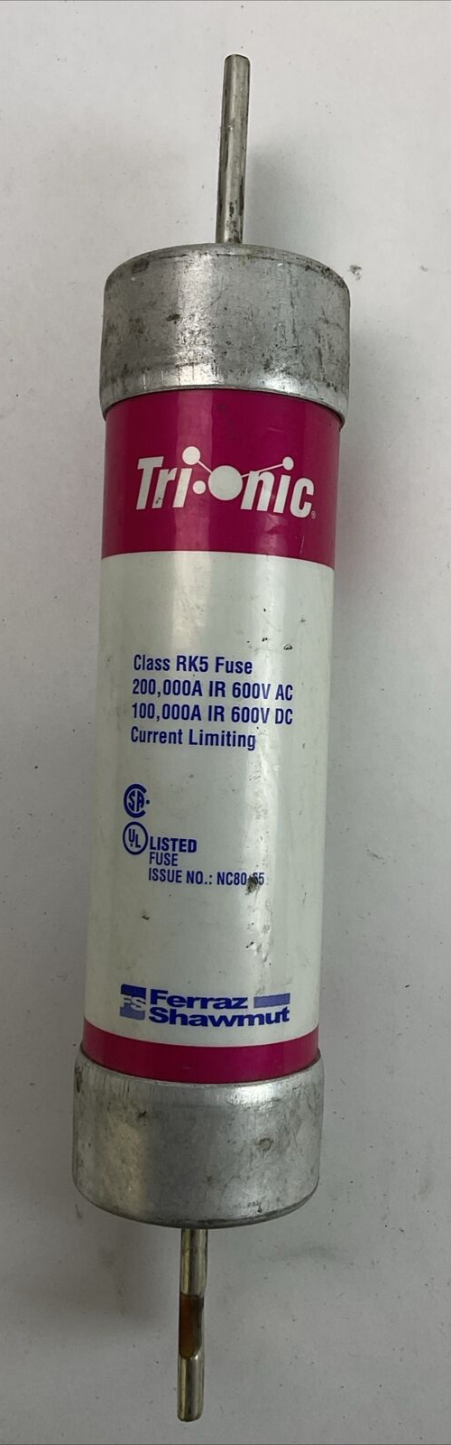 FERRAZ SHAWMUT TRS200R TRI-ONIC SMART SPOT DUAL ELEMENT FUSE 600V 200AMP