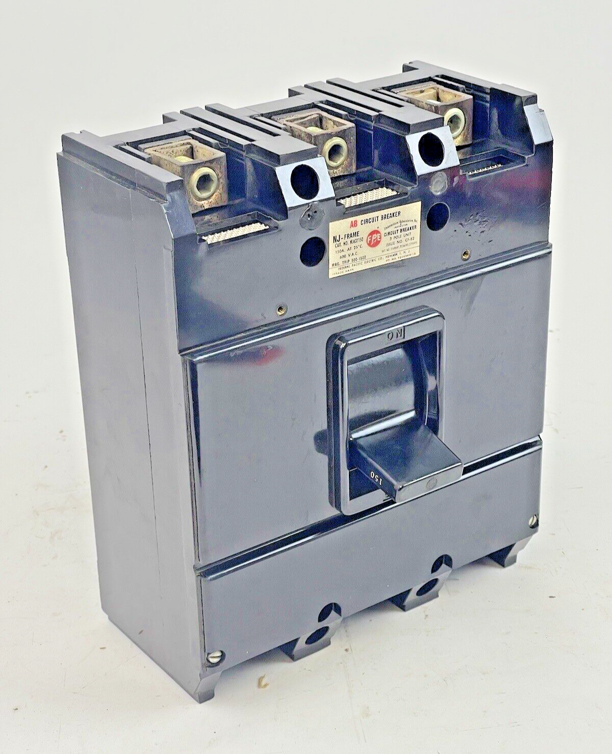 FEDERAL PACIFIC - 6315 - 3 POLE, 150A, 600 VAC AB CIRCUIT BREAKER - NJ631150