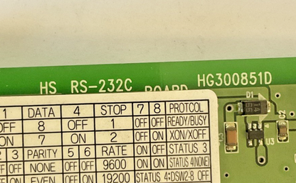 SATO HS RS-232C CONTROL BOARD PCB-REV1.3 57.6KBPS