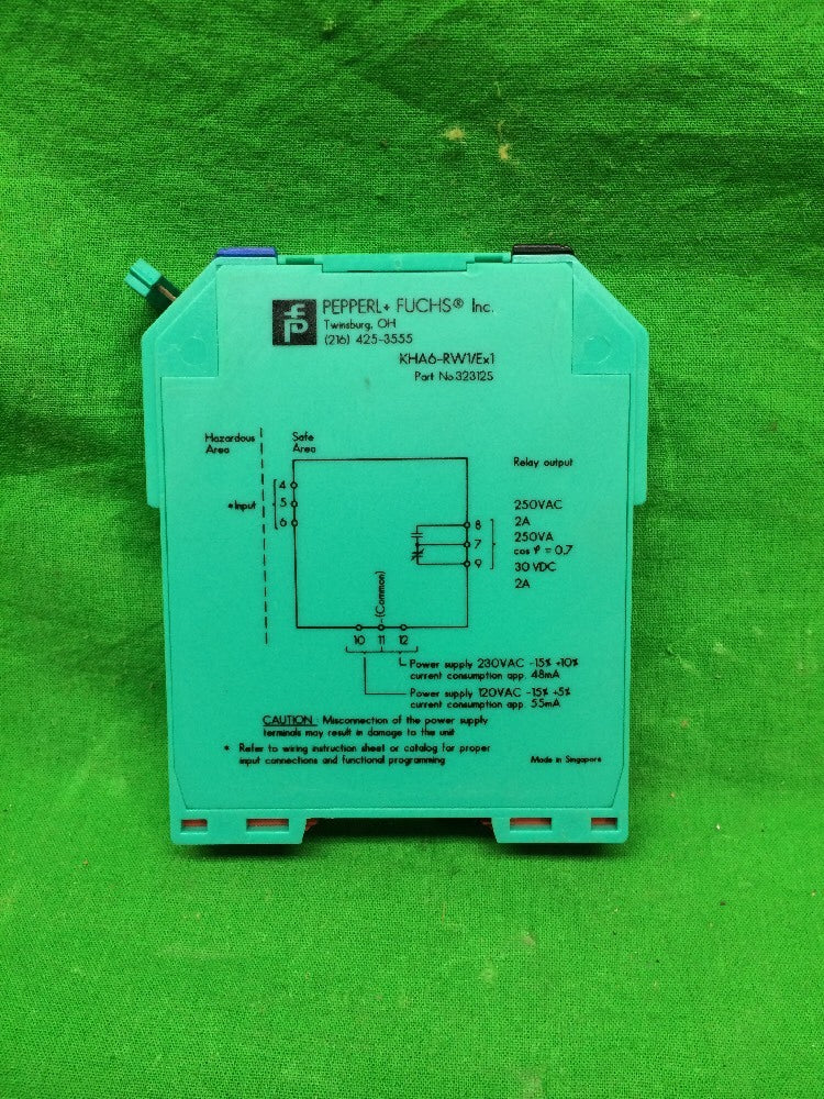 PEPPERL + FUCHS SAFETY BARRIER RELAY KHA6-RW1/EX1