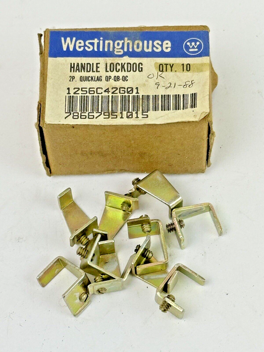 WESTINGHOUSE *BOX OF 10* - 1256C42G01 - HANDLE LOCKDOG - 2P QUICKLAG QP-QB-QC
