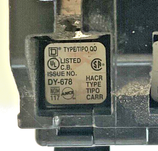 SQUARE D QO250 CIRCUIT BREAKER 50A 2POLE 10KA 120/240VAC