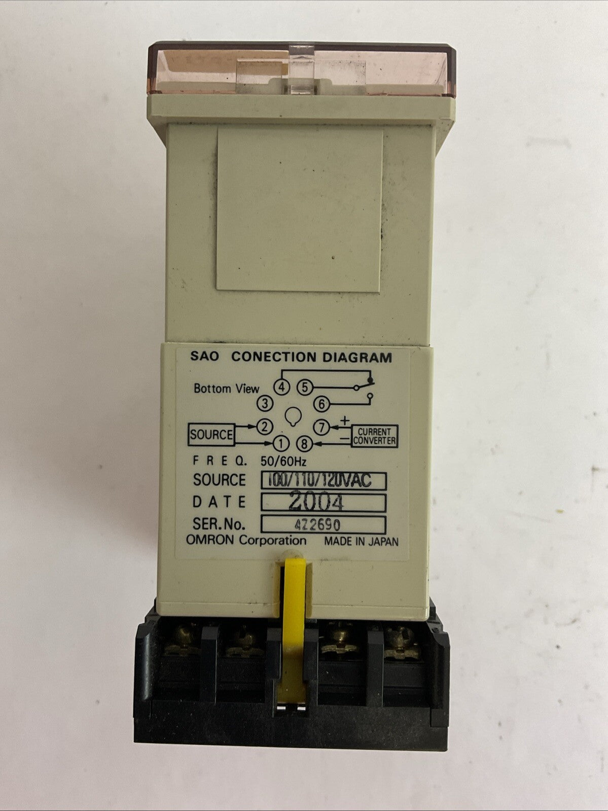 OMRON SAO-Q 1 N CURRENT SENSOR 100/110/120VAC