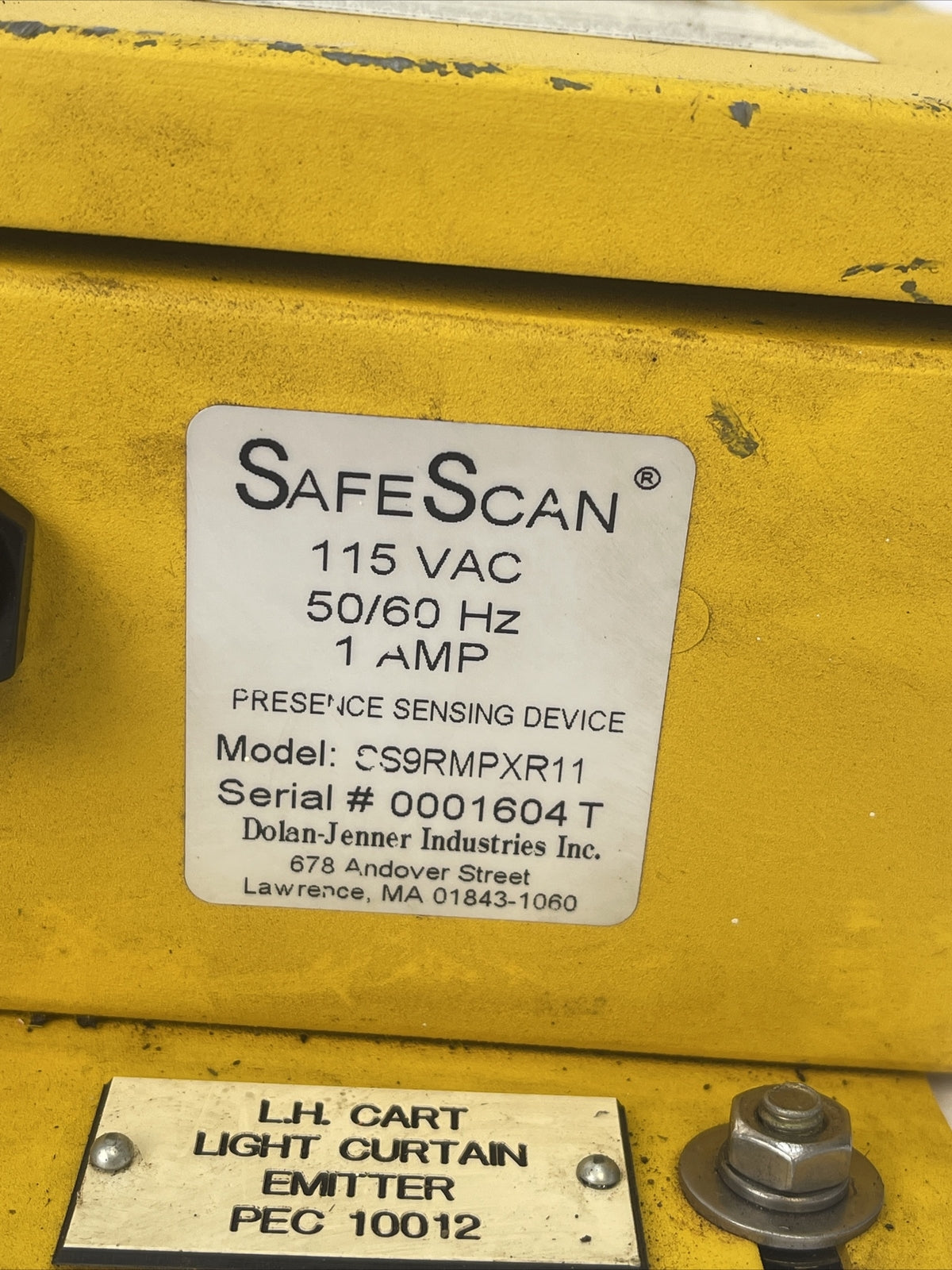 SAFESCAN SS9RMPXR11 TRANSMITTER CONTROL UNIT 115VAC 1AMP MISSING PILOT LIGHT