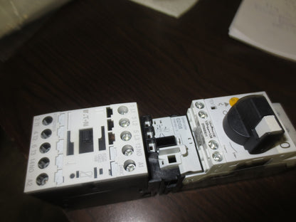 EATON XTPR001BC1 STARTER + XTCE007B10 CONTACTOR + OXM12DM + XTPAXFA11 AUX CONTAC