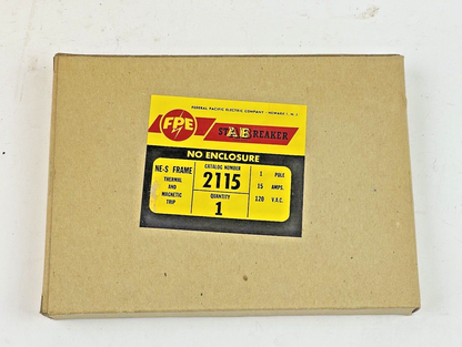 FEDERAL PACIFIC *BOX OF 10* - 2115 - NE-S FRAME 1 POLE, 15 A, 120 VAC BREAKERS
