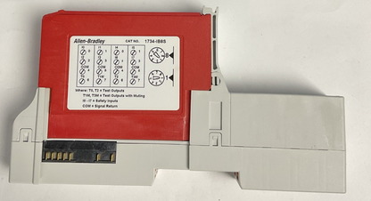 ALLEN BRADLEY 1734-IB8S SAFETY SINK INPUT MODULE SER.B 24VDC W/1734-TOPS SER.A