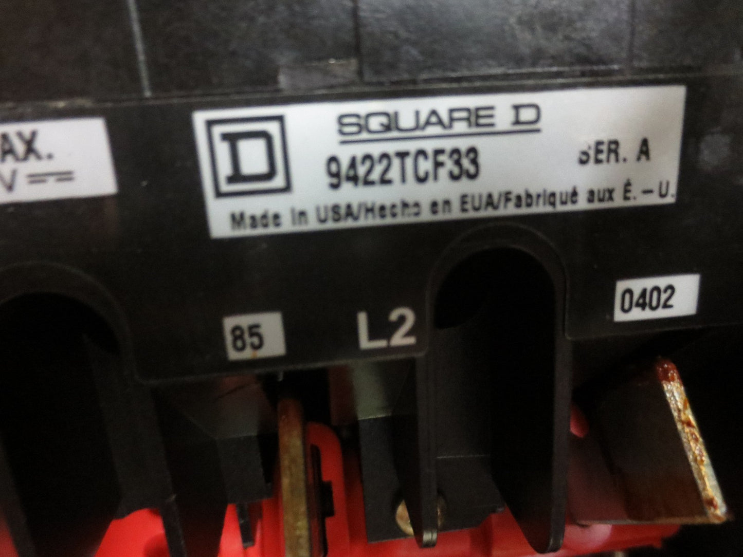 SQUARE D 8903SM011 LIGHTING CONTACTOR + 9422TCF33 = 8903SMG71V02CFR6X22