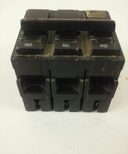 GENERAL ELECTRIC THQL32070 CIRCUIT BREAKER 70A, 240V, 3P, USED MISSING ONE LUG