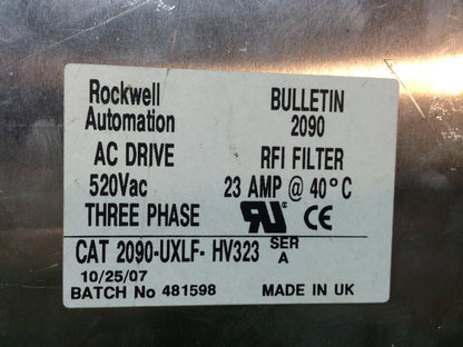 ALLEN-BRADLEY 2090-UXLF-HV323 520VAC AC DRIVE RFI FILTER