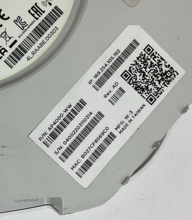 EXTREME NETWORKS AP4000-WW WIRELESS ACCESS POINT 55VDC 0.6A