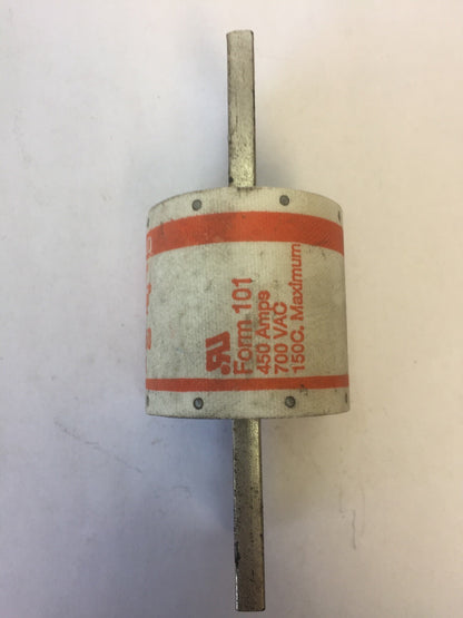 GOULD SHAWMUT AMPTRAP A70Q450 FUSE 450 AMP 700 VAC TYPE 4EX FORM 101