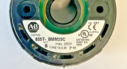 ALLEN BRADLEY 855T-BMM25C STACK LIGHT BASE SER.B 250V