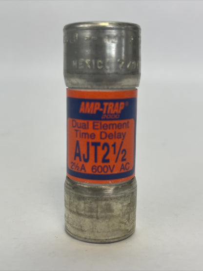 FERRAZ AJT2-1/2 AMP-TRAP 2000 DUAL ELEMENT FUSE 2-1/2AMP 600VAC (LOT OF 10)