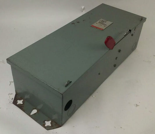 WESTINGHOUSE HFN323 NON FUSIBLE SAFETY SWITCH 100A 240V 3PH 30HP TYPE 1 INDOOR